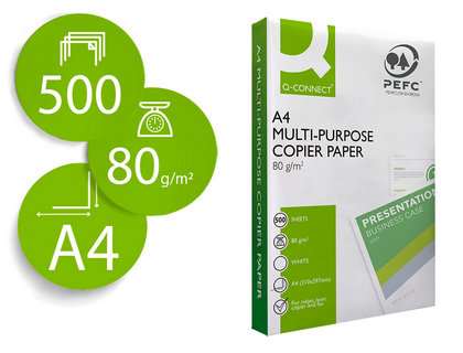 [KF01087] Papel fotocopiadora Q-CONNECT economy din A4 80 gramos paquete de 500 hojas
