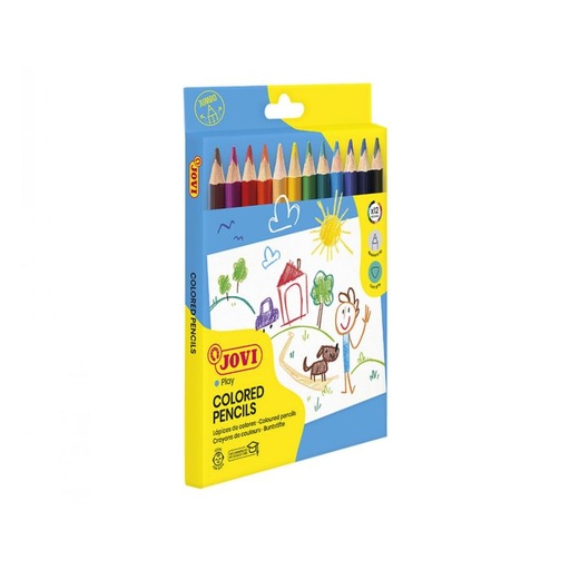 Lapiz color JOVI maxi triangular 12 colores