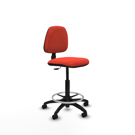 [T12CPB305B0001RN] Taburete isso cp bali naranja oscuro sin brazos base poliamida ruedas nailon 50MM