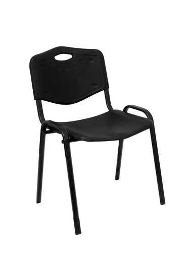 [PACK126PTNI840] Pack 1 sillas iso plastic pvc negro