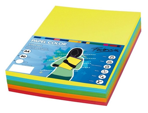 [17712] Papel A4 80GR 500 hojas colores fuertes surtidos