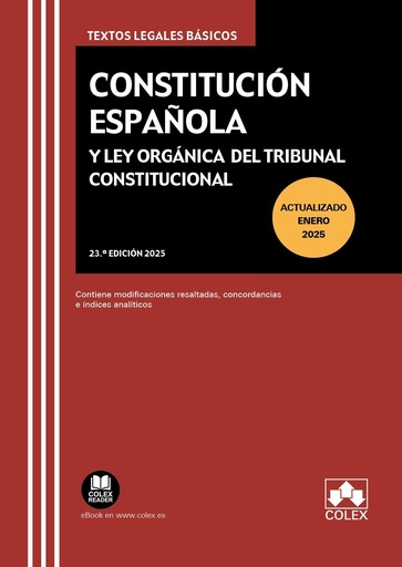 [978-84-1194-776-3] Constitución Española y Ley Orgánica del Tribunal Constitucional (23.ª edición 2025)