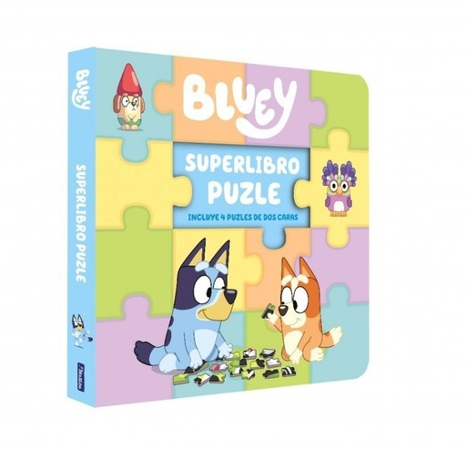 [978-84-488-7129-1] Bluey. Libro juguete - Superlibro puzzle. 4 puzles de dos caras para leer y jugar